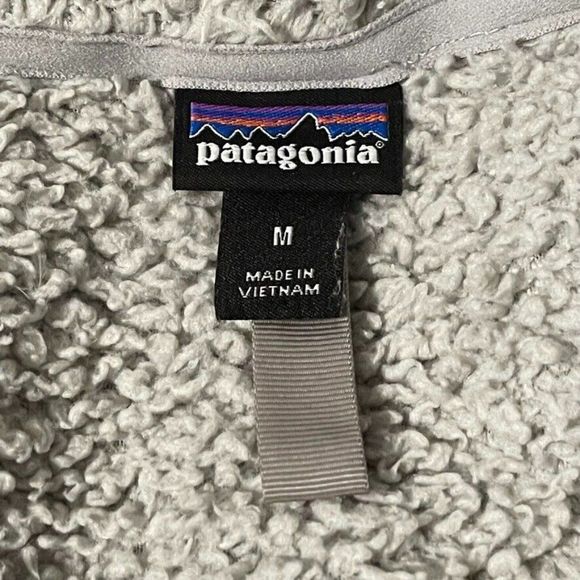 Patagonia Womens Light Gray Deep Pile Quarter Zip Fleece  Sweatshirt Sz M - Picture 2 of 8